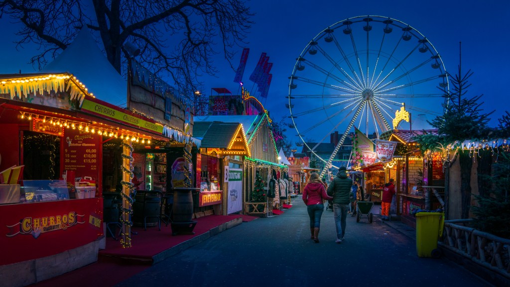 The Christmas market in Hasselt is like a Christmas-themed fun fair