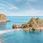 Panoramic view of Isola Bella small island near Taormina, Sicily 12 European Islands for a Dreamy Beach Holiday