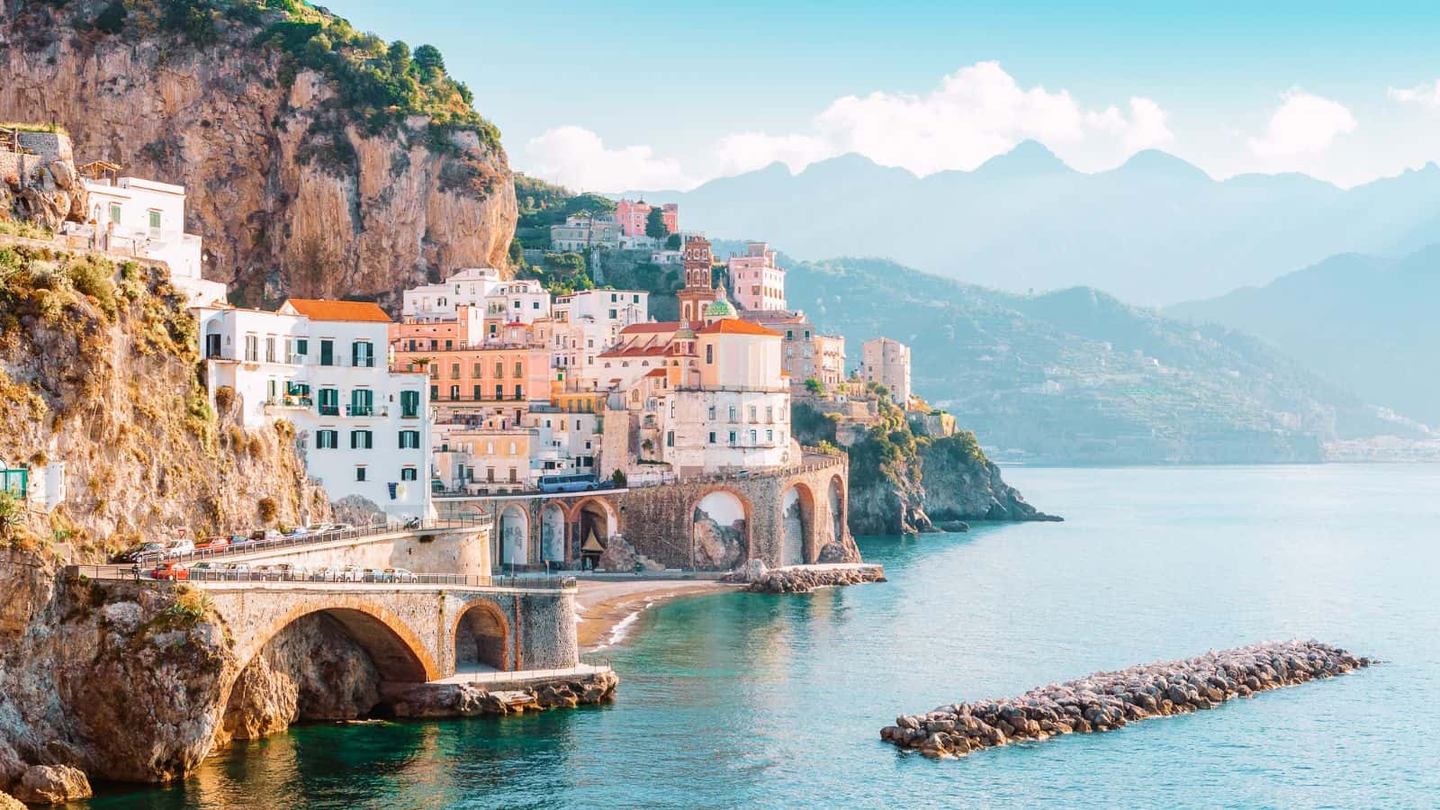Picturesque European Beach Towns_Amalfi, Italy_Aleh Varanishcha_AdobeStock_215039247 Picturesque European Beach Towns Amalfi, Italy