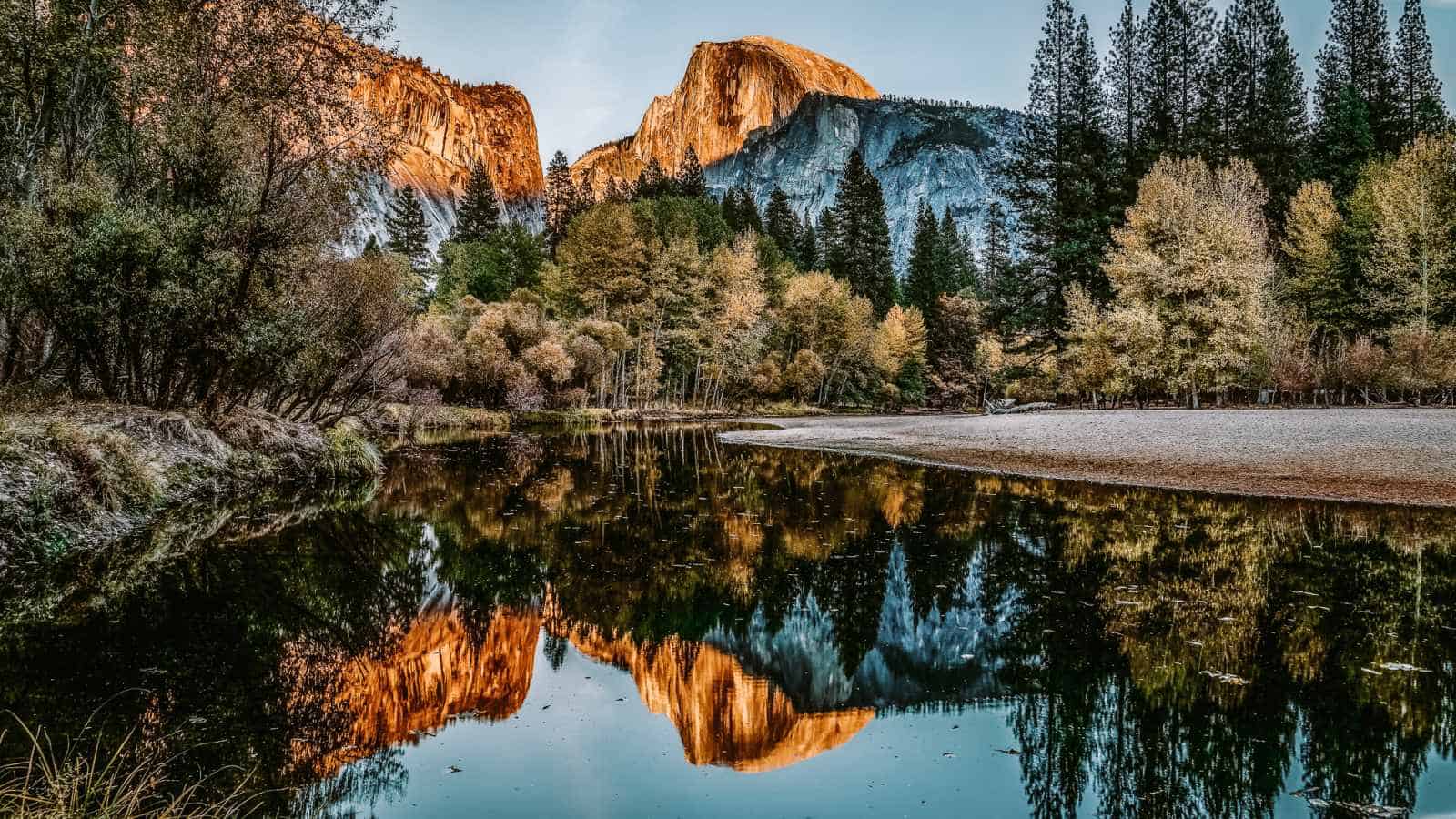 Fall Sunset, Half Dome, Yosemite Most Scenic Hikes in the U.S. for Nature Lovers Half Dome, Yosemite National Park, California