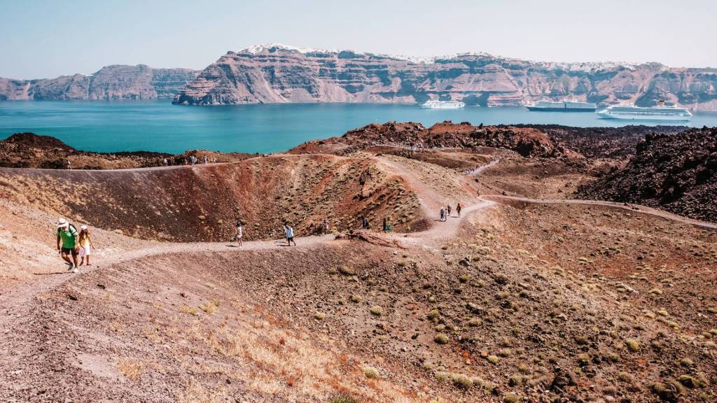Unmissable Things To Do in Santorini Go on a Volcano Hike