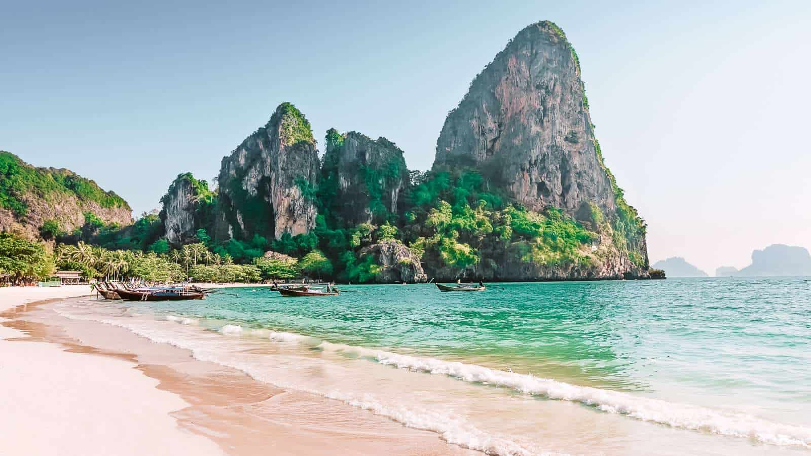 Most Beautiful Beaches in Southeast Asia Railay Beach, Krabi, Thailand