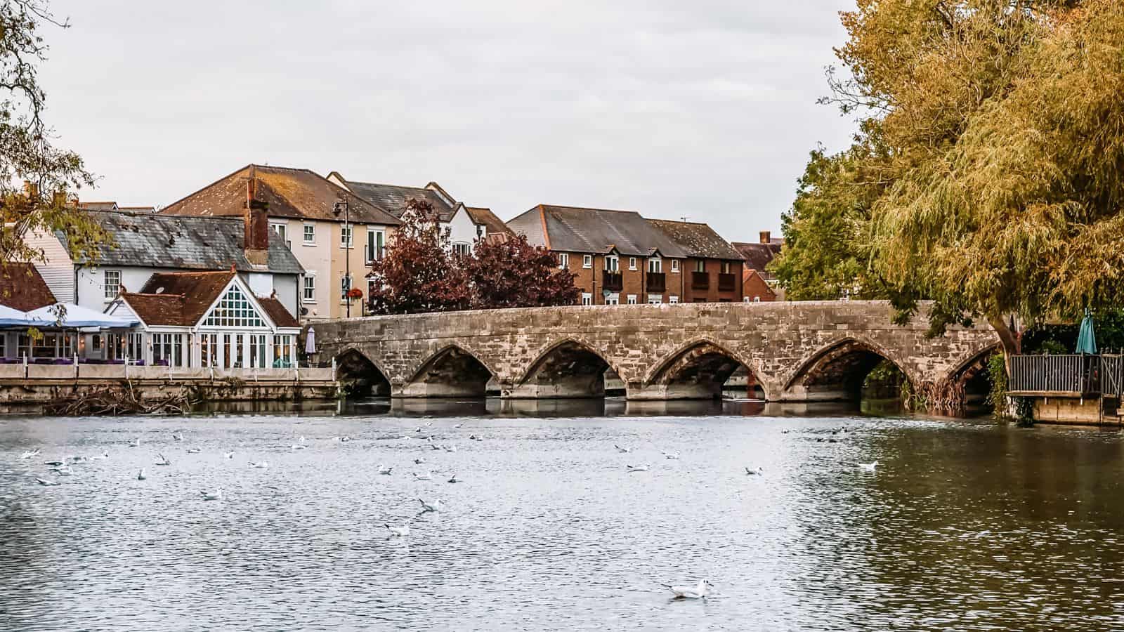 Unique Accommodations in Europe_Railway Hotel, England_River Avon at Fordingbridge, UK_© Nicola_Adobe Stock_387447070 Unique Accommodations in Europe Railway Hotel, England River Avon at Fordingbridge, UK