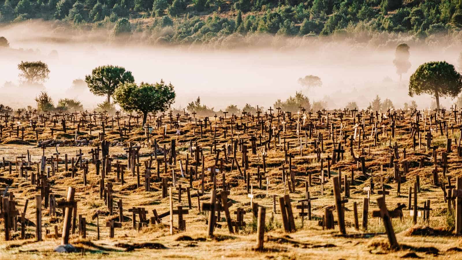 Abandoned Movie Sets You Can Visit Sad Hill Cemetery, Contreras, Spain - The Good, the Bad and the Ugly_© Voyagerix_Shutterstock_2360090003 12 Abandoned Movie Sets You Can Visit – Hollywood Left, But You Can Stay