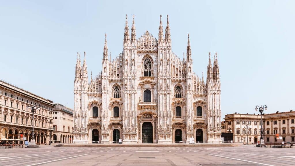 © Noppasinw / Adobe Stock 10 Worst Cities To Live in the World, Ranked According to Expats_Milan, Italy_Duomo Cathedral