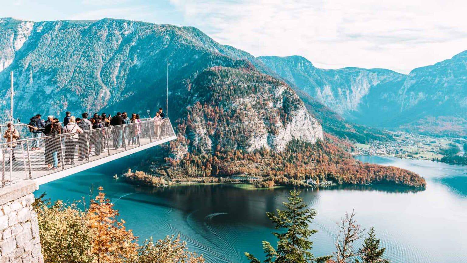 HALLSTATT, Oeuvre sur toile étirée, encadré Naturel Clair