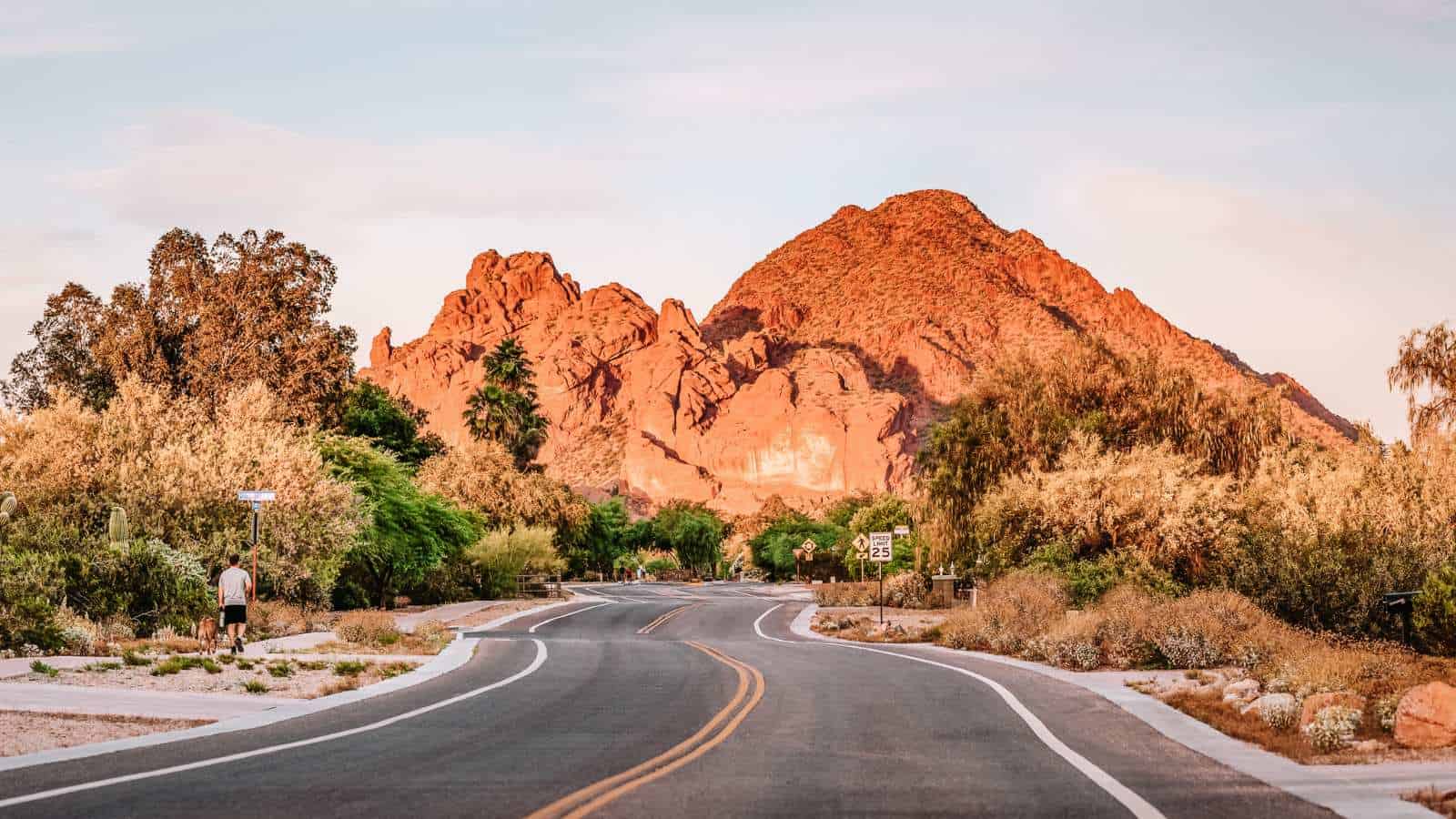 Best Things to Do in Phoenix, Arizona Climb up Camelback Mountain Paradise Valley street